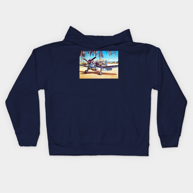 F4U A1 Corsair Kids Hoodie by Aircraft.Lover